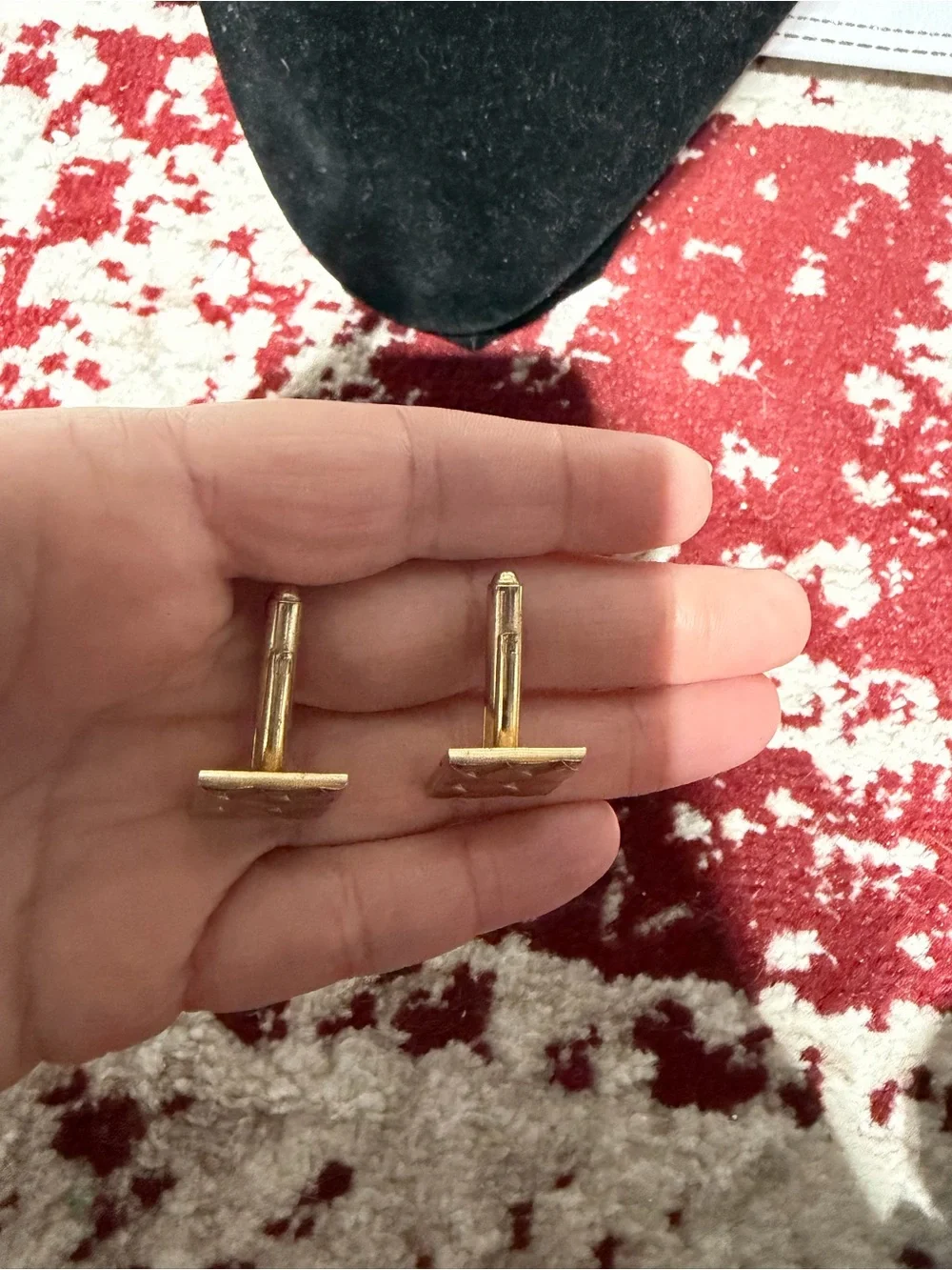 Gold Tone Woven Square Cufflinks